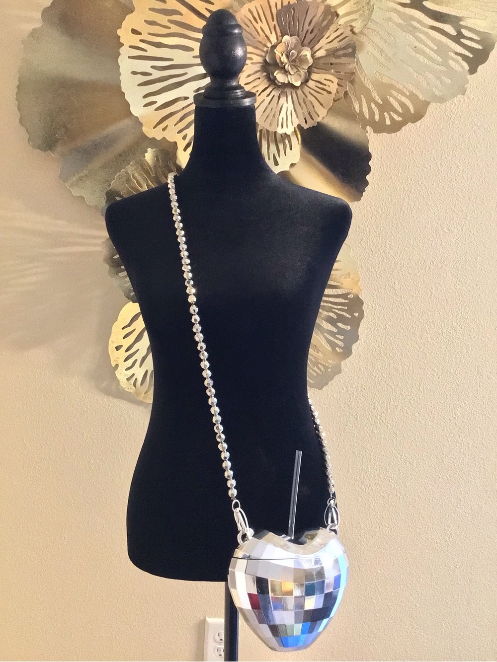 NEW Disco Ball-Inspired Heart Crossbody Water Bottle